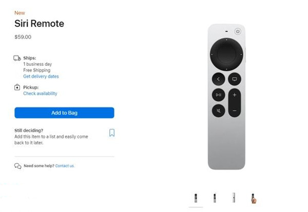 2022款Apple TV 4K包装盒不再包含Siri遥控器充电线