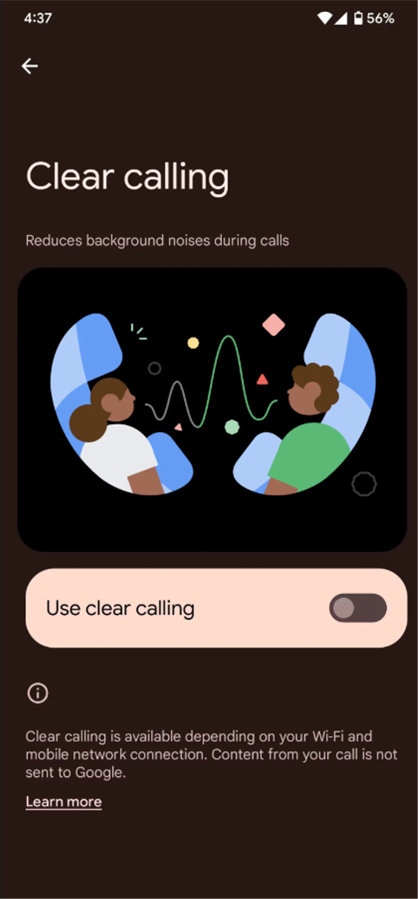 Android 13新Beta版引入Clear Calling功能：改善通话质量