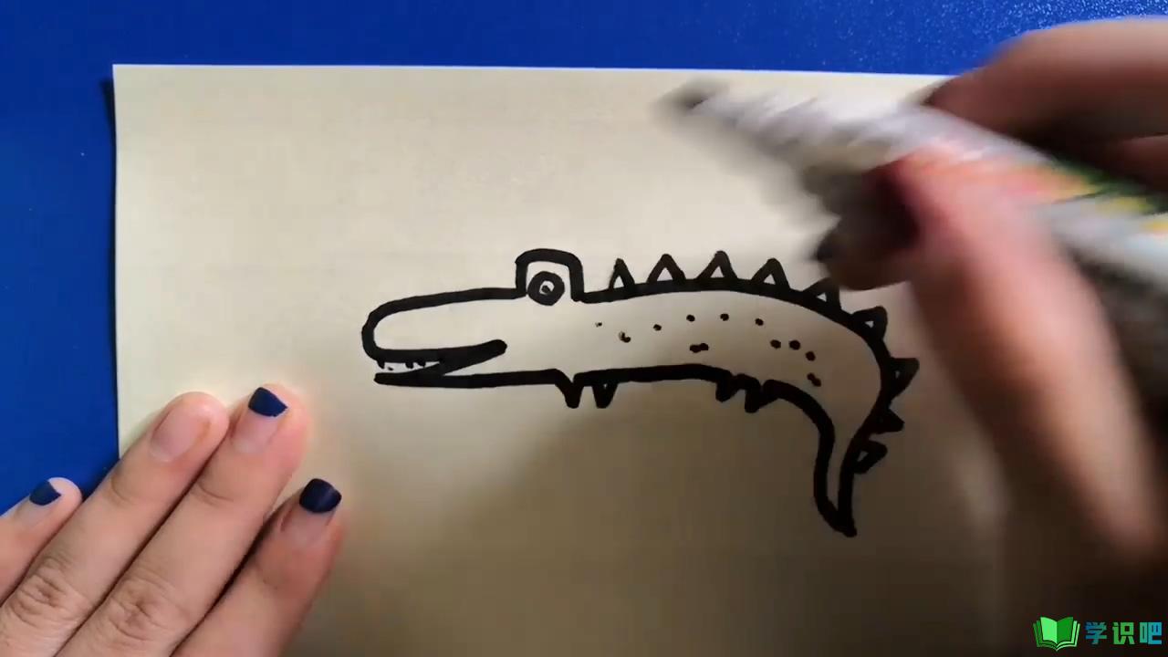 鳄鱼的简笔画如何画？ 第4张