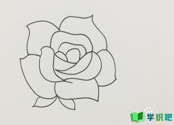 玫瑰花的简笔画怎么画？ 第3张