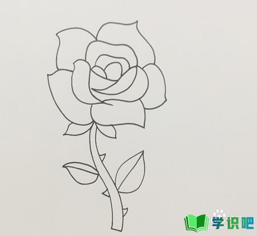 玫瑰花的简笔画怎么画？ 第4张