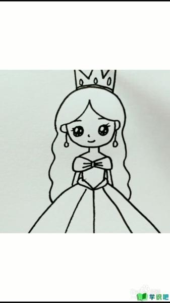 小公主的简笔画如何画？ 第7张