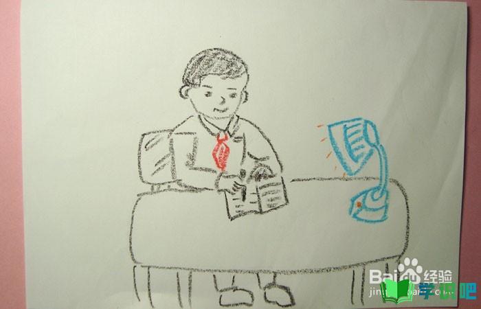 蜡笔如何画认真写日记的男孩？ 第5张
