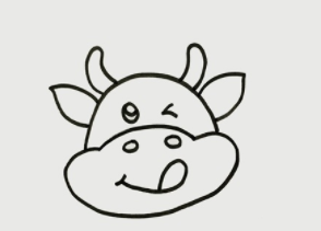 怎么画简单的牛？