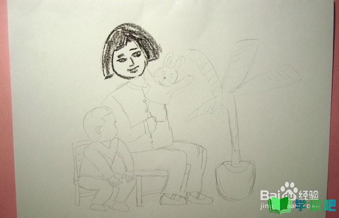 蜡笔如何画给小朋友讲故事的女孩？ 第2张