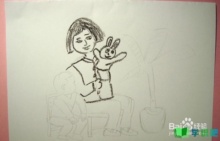 蜡笔如何画给小朋友讲故事的女孩？ 第3张