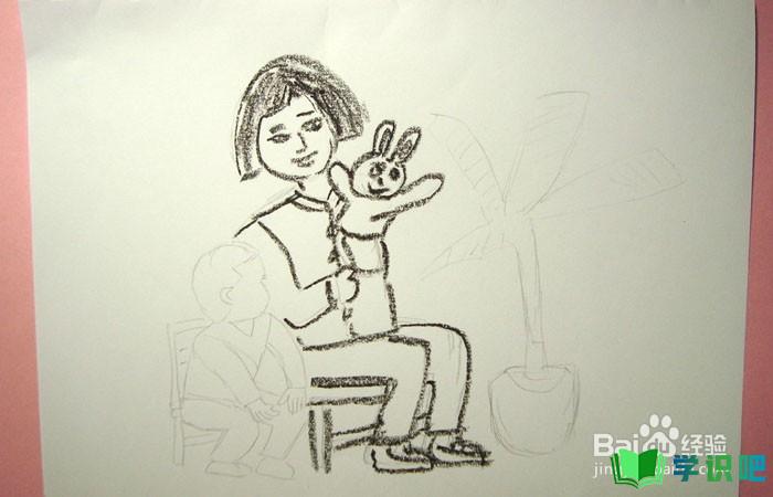 蜡笔如何画给小朋友讲故事的女孩？ 第4张