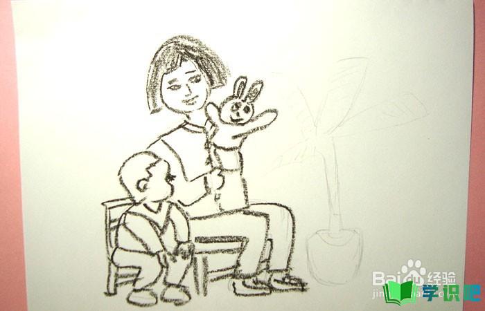 蜡笔如何画给小朋友讲故事的女孩？ 第5张