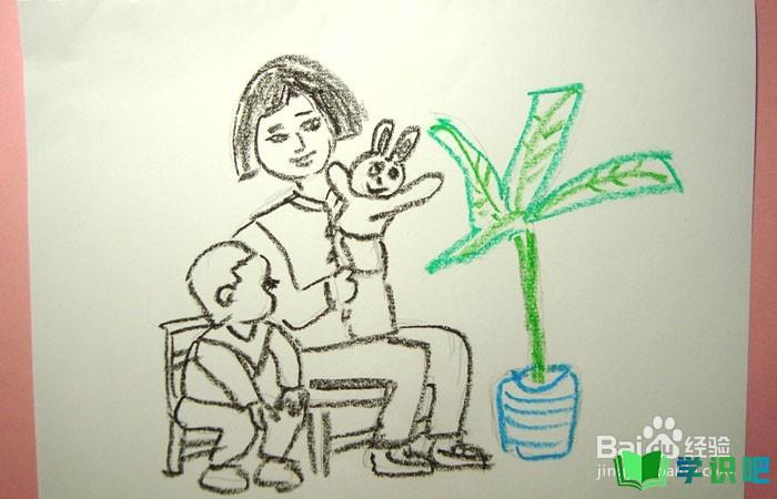蜡笔如何画给小朋友讲故事的女孩？ 第6张